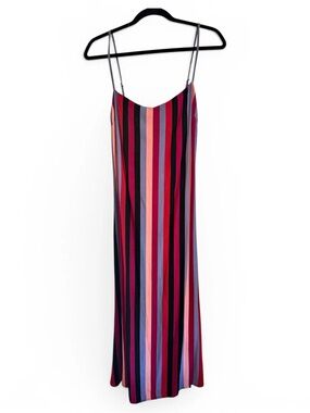 Reformation Multicolor Vertical Stripe Slip Maxi Dress